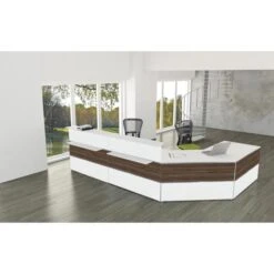 Kerkmann Empfangstheke Atlantis 3302, Nussbaum / Weiß, 135 X 108 X 92, Grundtheke Gerade -Einrichtungsgeschäft 43c5682283cc2919c444d14331d92ea4e856dbe9 empfangstheke kerkmann atlantis 3302