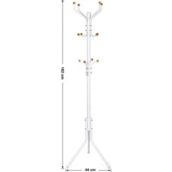 Songmics Garderobenständer RCR19W, Mit 12 Haken, Metall, Weiß -Einrichtungsgeschäft 44952a19d7caadae355366e878e6bcb006eec138 garderobenstaender songmics rcr19w