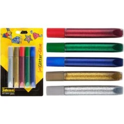 Idena Glitzerkleber 634137, Glitter Glue, 5 Farben Sortiert, Je 10,5ml -Einrichtungsgeschäft 45708941bf0f1a7ef532ef551589f7fecdfd6e5d glitzerkleber idena 634137 glitter glue