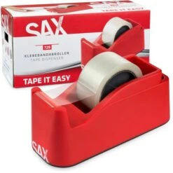 Sax Klebefilmabroller Tape It Easy 0-729-01, Rot, Tischabroller Für Kleberollen 50mm X 66m -Einrichtungsgeschäft 47a6f43b07acfc48ae044bf20d2a991d091b8eef klebefilmabroller sax tape it easy 0 729 01 rot