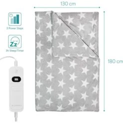 Navaris Heizdecke XXL, Grau, 3 Temperaturen, Abschaltautomatik, 180 X 130cm -Einrichtungsgeschäft 491bafba3299a9c8cbc90c81c5c47b5296801aa1 heizdecke navaris xxl grau