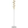 Haku-Möbel Garderobenständer 14386, Mit 6 Haken, Metall / Massivholz, Weiß / Natur -Einrichtungsgeschäft 4b4d4abd7d0f9038541be259f1f4c1e89d891d8a garderobenstaender haku moebel 14386