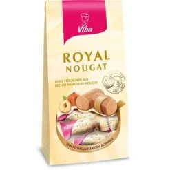 Viba Nougat Royal-Nougat, 12 Stück, Mini Riegel, Im Beutel, 120g