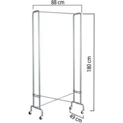 Unilux Garderobenständer Foldy, 400050665, Mit Rollen, Faltbar, Metall, Silber -Einrichtungsgeschäft 4c6f5653769fb743e1e8504006986f86db8ac8ef garderobenstaender unilux foldy 400050665
