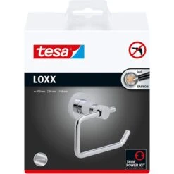 Tesa Toilettenpapierspender Loxx, 40272, Ohne Bohren, Metall, Für 1 Kleinrolle, Silber -Einrichtungsgeschäft 4dcdea3dc18989aa1da614ce7031c4ec57d20d00 toilettenpapierspender tesa loxx 40272