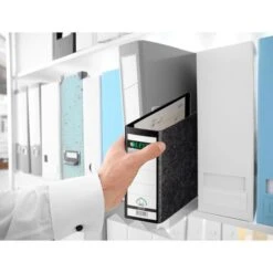 Leitz 1076-00-00 Ordner, A5 Quer, Breit, Hartpappe, Schwarz -Einrichtungsgeschäft 4ff2cd61bf0d874ddbcb6a15cd375583487b7b5e ordner leitz 1076 karton a5 quer 8cm