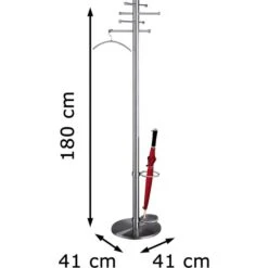 Kerkmann Garderobenständer Arte, 6871, Mit 8 Haken, Edelstahl, Silber -Einrichtungsgeschäft 51fd980c07971b76a3bbe5fe3a159ee0faba5477 garderobenstaender kerkmann arte 6871