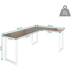 HJh-OFFICE Schreibtisch Workspace Basic I 830084, Maße: 165 X 120cm, L-Form, Walnuss -Einrichtungsgeschäft 5231e3d582582457498f93c1d24651252f7b7e35 schreibtisch hjh office workspace basic i 830084