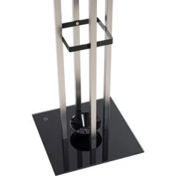 Haku-Möbel Garderobenständer 89777, Mit 8 Haken, Metall / Glas, Silber / Schwarz -Einrichtungsgeschäft 52a27de3927603b79889e13aed6e2d7e1471b359 garderobenstaender haku moebel 89777