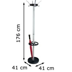 Kerkmann Garderobenständer Public Classic, 6274, Mit 12 Haken, Metall, Schwarz / Silber -Einrichtungsgeschäft 546001b6edc59b17f310735b65c4f4bae3a523d3 garderobenstaender kerkmann public classic 6274