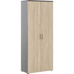 Möbelpartner Aktenschrank Serie 1500, Aus Holz, 80,2 X 199,7 X 41cm, Eiche