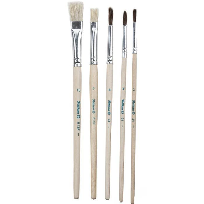 Pelikan Pinsel-Starter-Set Haar-und Borstenpinsel 4 Pelikan Pinsel-Starter-Set Haar-und Borstenpinsel – Bild 2