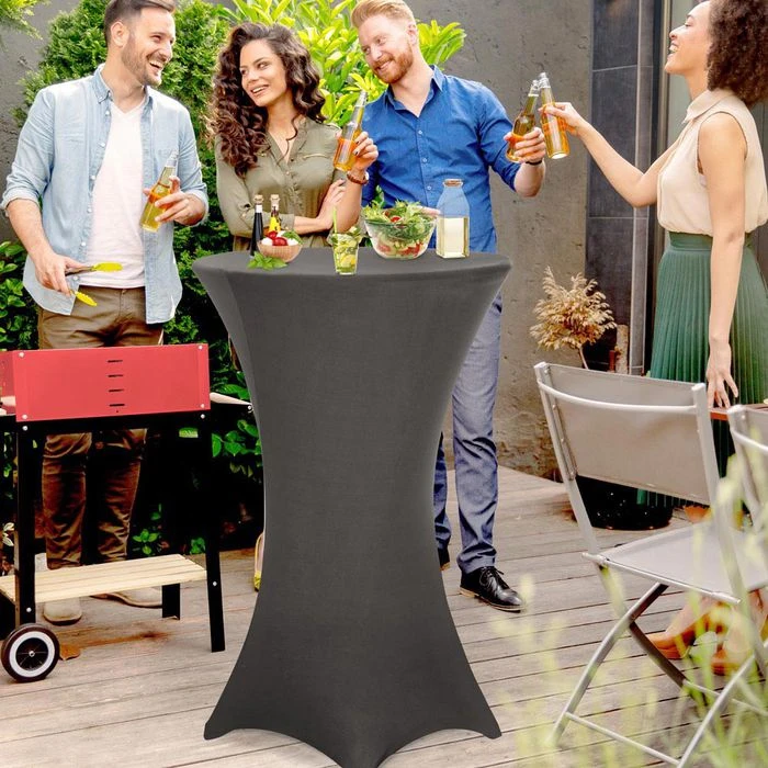 Deuba Tischhusse Dehnbar, Anthrazit, Für Stehtische, Ø 70 Cm 7 Deuba Tischhusse Dehnbar, Anthrazit, Für Stehtische, Ø 70 Cm – Bild 5