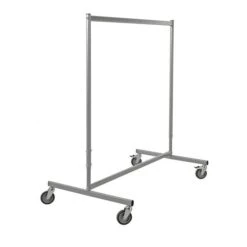 Kongamek Garderobenständer KM113500, Bis 75 Kg, Mit Rollen, Davon 2 Feststellbar, Metall, Grau