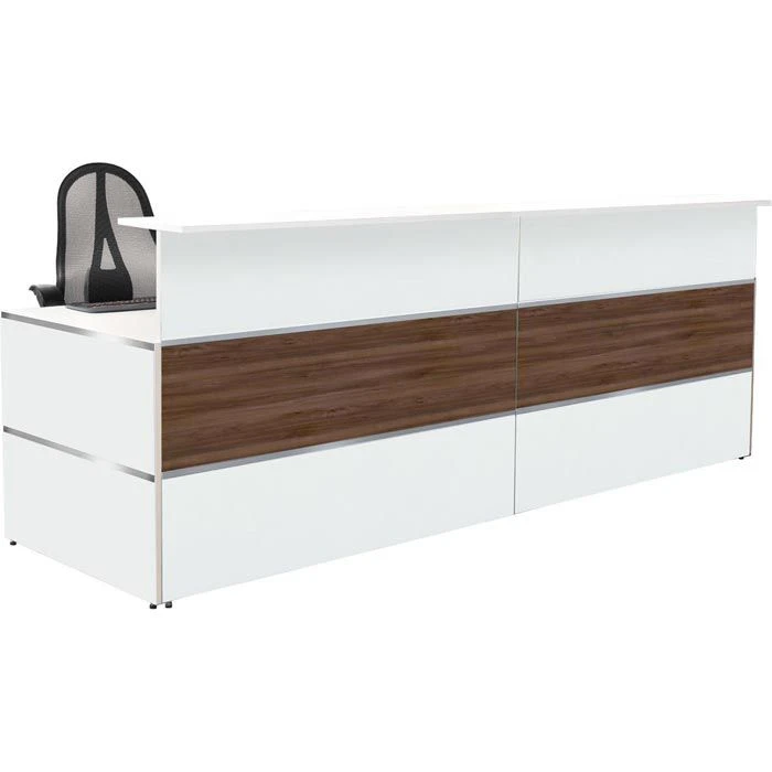 Kerkmann Empfangstheke Atlantis, Nussbaum / Weiß, 275 X 110 X 92cm, Rezeption 3 Kerkmann Empfangstheke Atlantis, Nussbaum / Weiß, 275 X 110 X 92cm, Rezeption