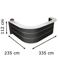 Kerkmann Empfangstheke Bari 3557, Anthrazit / Weiß, 335 X 112 X 235cm, Winkeltheke -Einrichtungsgeschäft 5e7a2d499e448b8f6530a8fa9e756698fa970211 empfangstheke kerkmann bari 3557