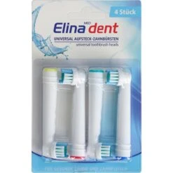 Elina-med Aufsteckbürsten Dent, Für Oral-B Pro, Genius Und Vitality, Weiß, 4 Stück