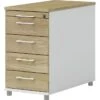 Röhr Standcontainer Objekt.pur, Eiche / Weiß, Aus Massivholz, Mit 5 Schubladen, Abschließbar -Einrichtungsgeschäft 603bfe22ce13d2815a5ed9e7345e9fca6573e343 standcontainer roehr objekt.pur eiche weiss