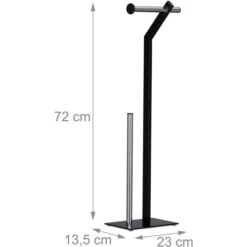 Toilettenpapierspender Relaxdays 4 Kleinrollen, Separater Rollenhalter, Schwarz -Einrichtungsgeschäft 6079cceca2a7db648b71c83967e8f3a5b6846d29 toilettenpapierspender relaxdays
