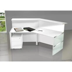 Kerkmann Empfangstheke Atlantis, Weiß / Weiß, 241 X 110 X 170cm, Winkeltheke -Einrichtungsgeschäft 630bfec9e52986f808db19d45aa2a04839b49c9e empfangstheke kerkmann atlantis