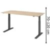 Hammerbacher Schreibtisch XMKA 19, Eiche, Elektrisch Höhenverstellbar, 180 X 70-120 X 80cm -Einrichtungsgeschäft 649990eaa78dc44287791675deeefca76605adba schreibtisch hammerbacher xmka 19 eiche
