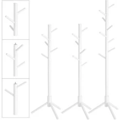 Vasagle Garderobenständer RCR04WT, Mit 8 Haken, Holz, Weiß -Einrichtungsgeschäft 64b7a1c6cedff170726abf591e19c94d068e2393 garderobenstaender vasagle rcr04wt