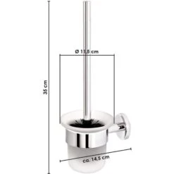 Bremermann WC-Bürste WC-Garnitur Lucente, Weiß, Bürstenhalter Aus Glas, Zur Wandmontage -Einrichtungsgeschäft 658717e064007ccab6f78ebc52ee1051af4a19e2 wc buerste bremermann wc garnitur lucente weiss