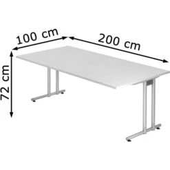 Hammerbacher Schreibtisch N-Serie, Weiß, Maße: 200 X 100cm 11 Hammerbacher Schreibtisch N-Serie, Weiß, Maße: 200 X 100cm -Einrichtungsgeschäft 6ae17fd86ae1946057e589a51add33012dd46125 schreibtisch hammerbacher n serie weiss