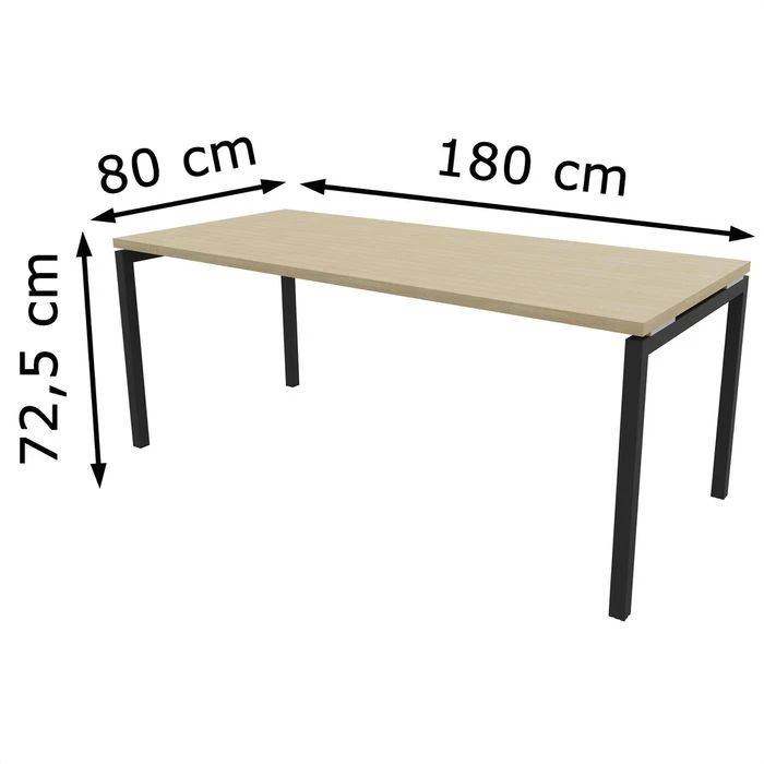 Quadrifoglio Schreibtisch Idea+ 01, Maße: 180 X 80cm, Eiche / Dunkelgrau 7 Quadrifoglio Schreibtisch Idea+ 01, Maße: 180 X 80cm, Eiche / Dunkelgrau – Bild 5