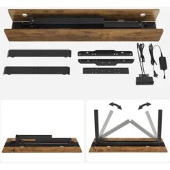 Vasagle Schreibtisch LSD017X01, Braun, Elektrisch Höhenverstellbar, 140 X 72-120 X 60cm -Einrichtungsgeschäft 6beedf32476fd9973a754eff8c87e0a06b1be122 schreibtisch vasagle lsd017x01 braun