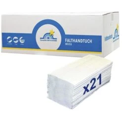 Böttcher-AG Papierhandtücher 2-lagig, Weiß, Interfold-Falz, 20,6 X 34,0 Cm, 3000 Stück