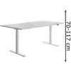 Topstar Schreibtisch E-Table, TTS18080WG, Elektrisch Höhenverst., 180 X 70-120 X 80cm, Grau -Einrichtungsgeschäft 6d4eb869f95f9587aa05f39bf6768a87349e21be schreibtisch topstar e table tts18080wg