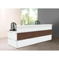 Kerkmann Empfangstheke Atlantis 3302, Nussbaum / Weiß, 135 X 108 X 92, Grundtheke Gerade -Einrichtungsgeschäft 71365fa339a6fa1ec71964f440e9e39597bd7307 empfangstheke kerkmann atlantis 3302