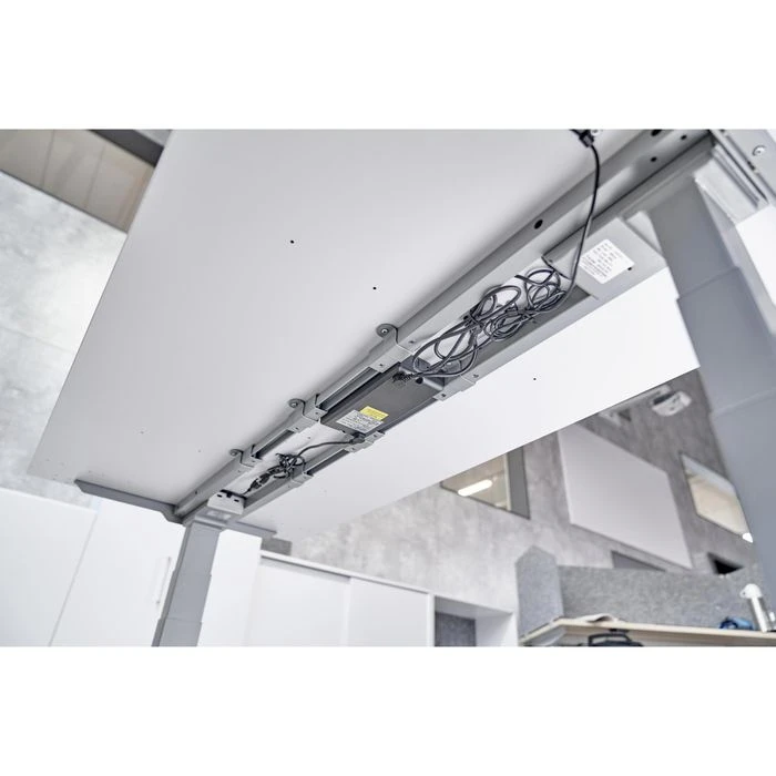 Hammerbacher Schreibtisch XDKB 19, Beton, Elektrisch Höhenverstellbar, 180 X 64-129 X 80cm 6 Hammerbacher Schreibtisch XDKB 19, Beton, Elektrisch Höhenverstellbar, 180 X 64-129 X 80cm – Bild 4