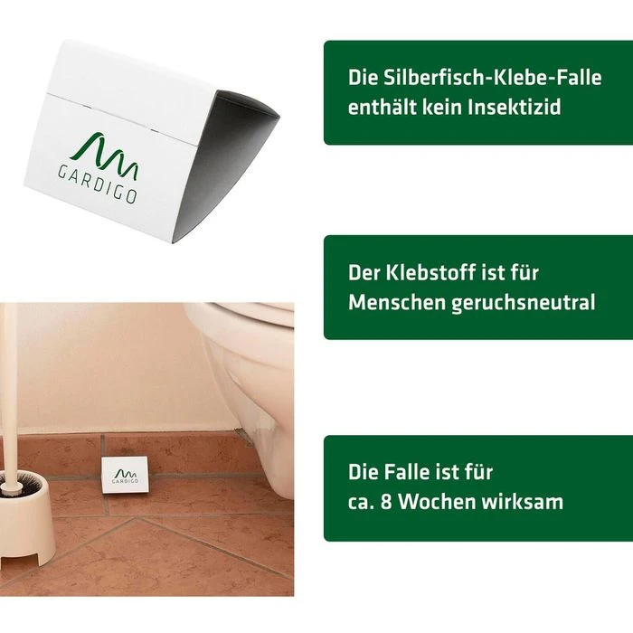 Gardigo Silberfischfalle Monitoring-System, Klebefalle, Wirkt Bis Zu 8 Wochen, 3 Stück 4 Gardigo Silberfischfalle Monitoring-System, Klebefalle, Wirkt Bis Zu 8 Wochen, 3 Stück – Bild 2