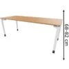 Fm-Büromöbel Schreibtisch Fm11, Buche, Höhenverstellbar, 200 X 68-82 X 80cm