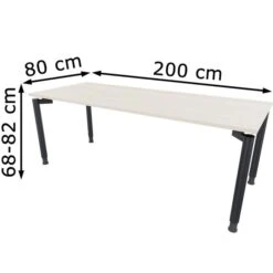 Fm-Büromöbel Schreibtisch Fm11, Akazie, Höhenverstellbar, 200 X 68-82 X 80cm -Einrichtungsgeschäft 764183c2ea9dd18d6036c55b0ba55f86d830446f schreibtisch fm bueromoebel fm11 akazie
