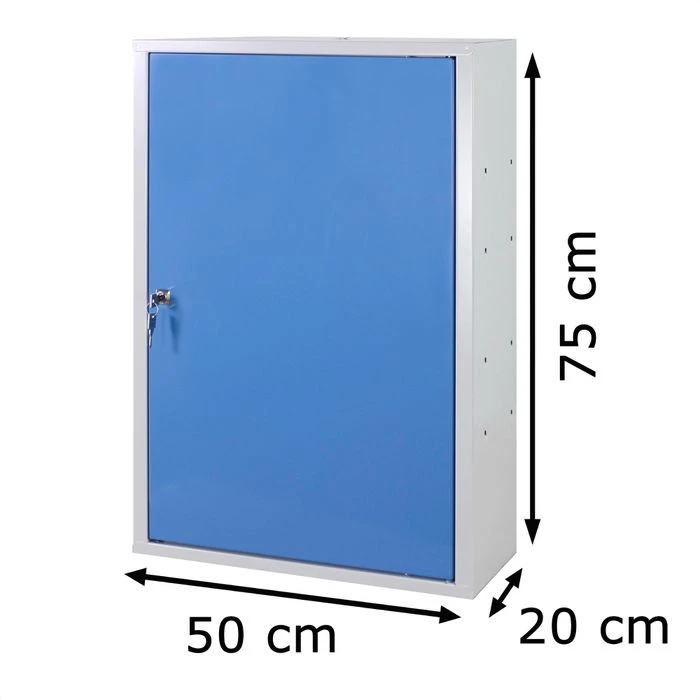 ADB Werkzeugschrank 52601, Aus Metall, Hängeschrank, Grau / Lichtblau, 50 X 75 X 20cm 4 ADB Werkzeugschrank 52601, Aus Metall, Hängeschrank, Grau / Lichtblau, 50 X 75 X 20cm – Bild 2