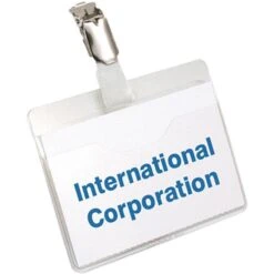 Durable Namensschilder 8106-19, 90 X 60 Mm, Mit Hosenträger-Clip, Kunststoff, 25 Stück