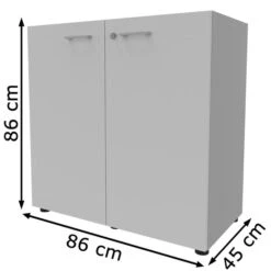 Quadrifoglio Aktenschrank Idea, Aus Holz, Abschließbar, 86 X 86 X 45cm, Grau / Silber -Einrichtungsgeschäft 782573be0c03d0e65634a0059fafee234f13093d aktenschrank quadrifoglio idea aus holz