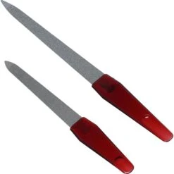Elina-med Nagelfeile Professional Quality, 2er Set, Saphirfeile, Metall, 13 Cm Und 17 Cm