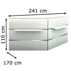 Kerkmann Empfangstheke Atlantis, Weiß / Weiß, 241 X 110 X 170cm, Winkeltheke -Einrichtungsgeschäft 7e4abf636a0e184c021ace23e496d3c3fac149d9 empfangstheke kerkmann atlantis
