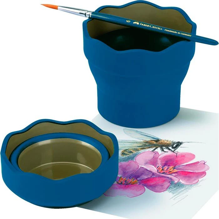 Faber-Castell Wasserbecher Clic & Go 181510 Blau 4 Faber-Castell Wasserbecher Clic & Go 181510 Blau – Bild 2