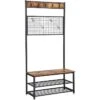 Vasagle Garderobenständer HSR46BX, Vintage, Mit 14 Haken, Metall / Holz, Schwarz / Braun -Einrichtungsgeschäft 7f662f743db543384cc9b4fd037ff90e22d4b405 garderobenstaender vasagle hsr46bx vintage