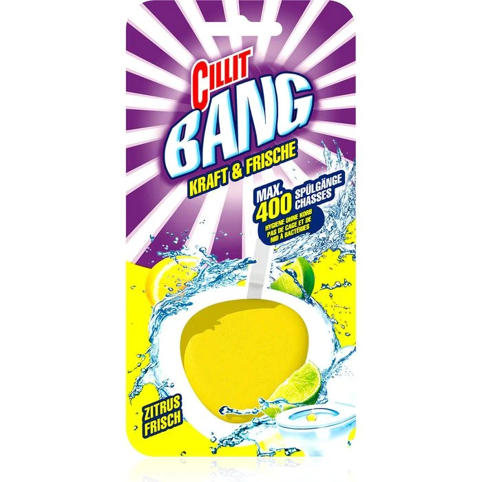 Cillit-Bang WC-Duftspüler Kraft & Frische, Zitrus-Frisch, Ohne Korb, Hygienische Sauberkeit 3 Cillit-Bang WC-Duftspüler Kraft & Frische, Zitrus-Frisch, Ohne Korb, Hygienische Sauberkeit