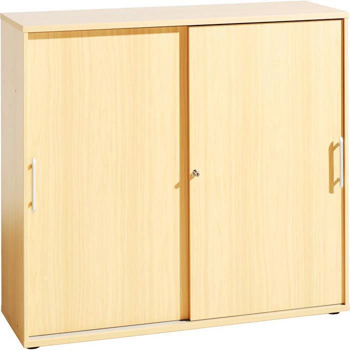 Hammerbacher Schiebetürenschrank H-Serie, Holz, Abschließbar, 120 X 110 X 40cm, Ahorn 3 Hammerbacher Schiebetürenschrank H-Serie, Holz, Abschließbar, 120 X 110 X 40cm, Ahorn