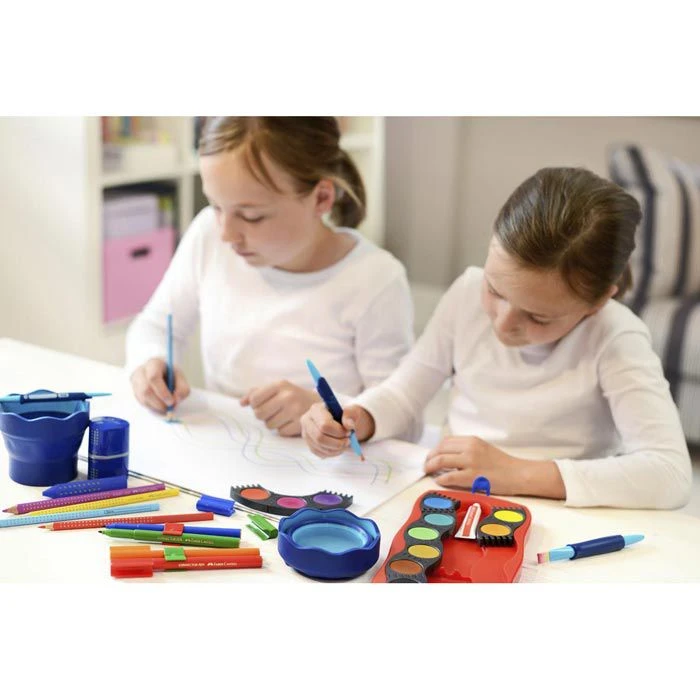 Faber-Castell Wasserbecher Clic & Go 181510 Blau 7 Faber-Castell Wasserbecher Clic & Go 181510 Blau – Bild 5