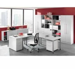 Hammerbacher Schreibtisch H-Serie, Weiß, Höhenverstellbar, 120 X 68,5-81 X 80cm -Einrichtungsgeschäft 846ee721fa5f84b2e544a0106bc602c4cfeb9ff3 schreibtisch hammerbacher h serie weiss