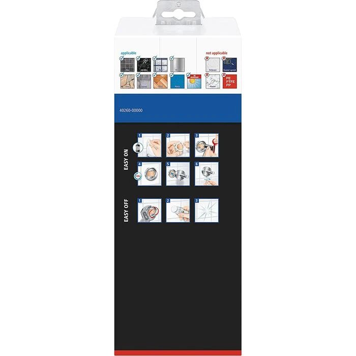 Tesa WC-Bürste Klaam, Weiß / Chrom, Bürstenhalter Aus Glas, Zur Wandmontage 5 Tesa WC-Bürste Klaam, Weiß / Chrom, Bürstenhalter Aus Glas, Zur Wandmontage – Bild 3