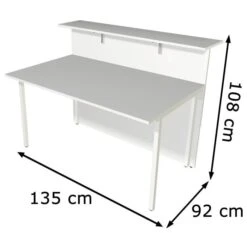 Kerkmann Empfangstheke Atlantis 3302, Nussbaum / Weiß, 135 X 108 X 92, Grundtheke Gerade -Einrichtungsgeschäft 8664ee10822d2f37232d1450b11a2dd12372b9cd empfangstheke kerkmann atlantis 3302